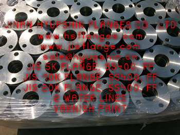 SELL HIGH QUALITY JIS 5K 10K 16K 20K FLANGE FF SS400, 1/2 INCH TO 24 INCH, 2 WATER LINES, VARNISH PAINT